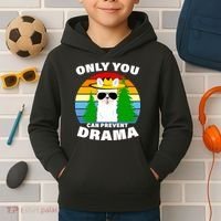Only You Can Prevent Drama Llama Kids Hoodie thumb 2