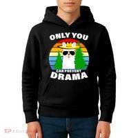 Only You Can Prevent Drama Llama Kids Hoodie thumb 4