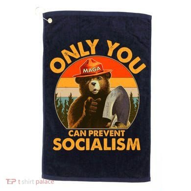Only You Can Prevent Socialism Vintage Golf Towel