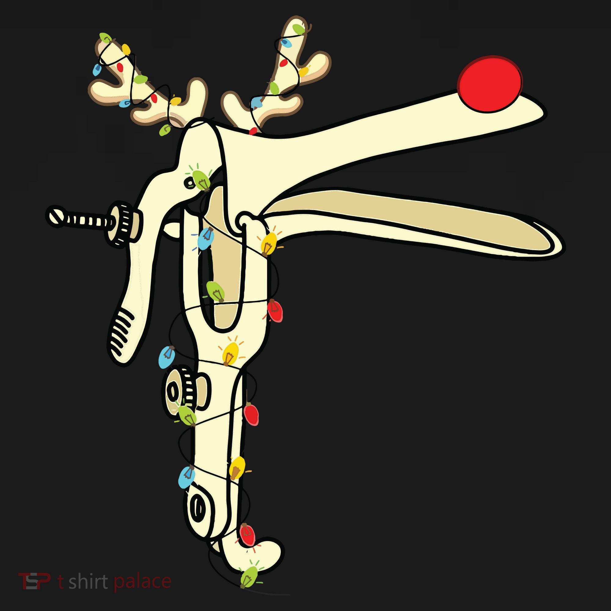 Obgyn Nurse Merry Christmas Reindeer Speculum Xmas Lights Women's Tank Top