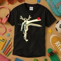 Obgyn Nurse Merry Christmas Reindeer Speculum Xmas Lights Kids T-Shirt thumb 3