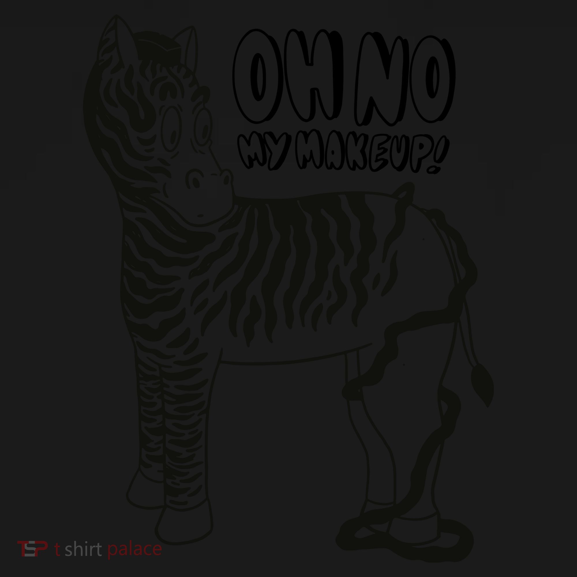 Oh No My Makeup Funny Zebra Backpack