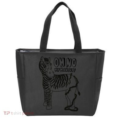 Oh No My Makeup Funny Zebra Tote Bag
