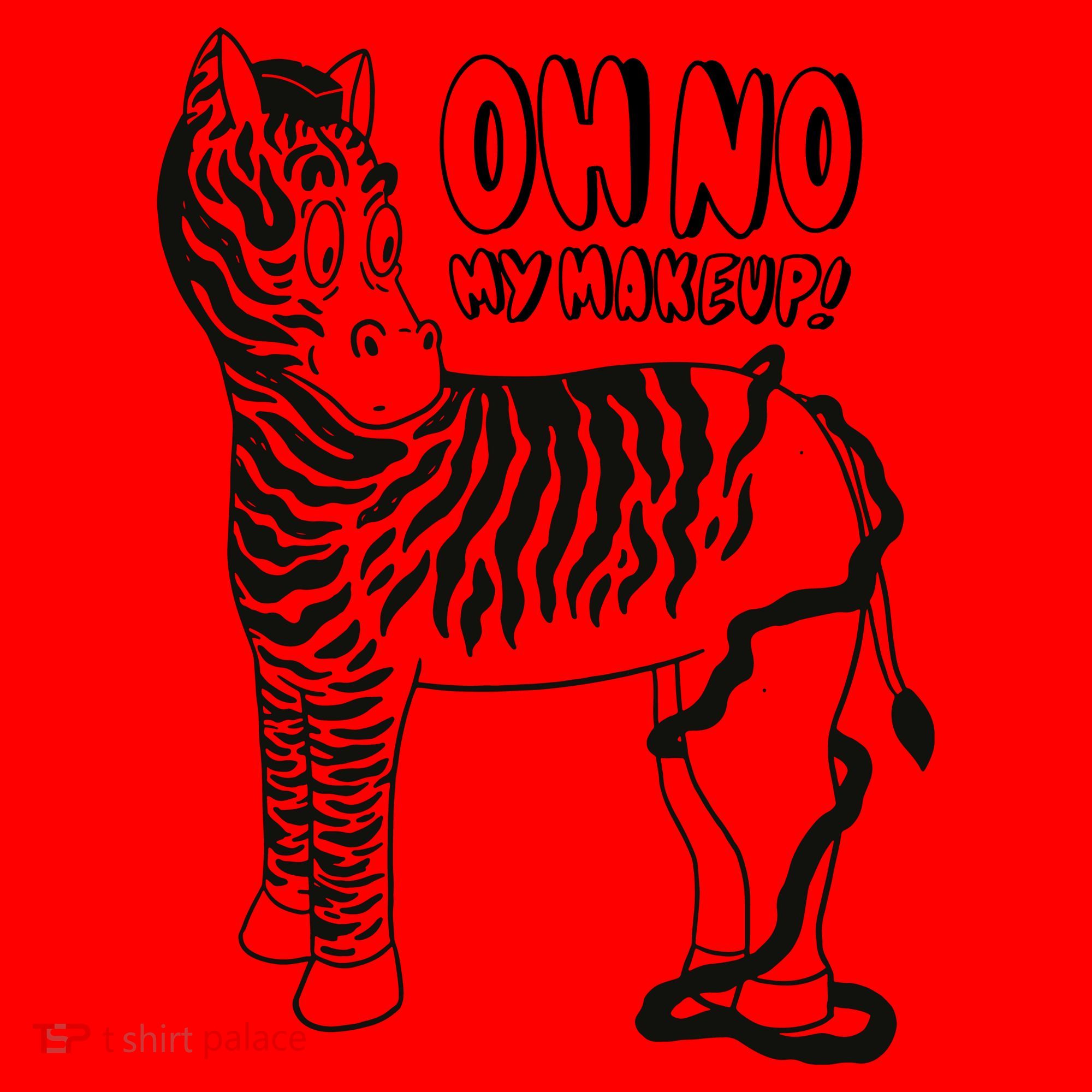 Oh No My Makeup Funny Zebra Santa Hat