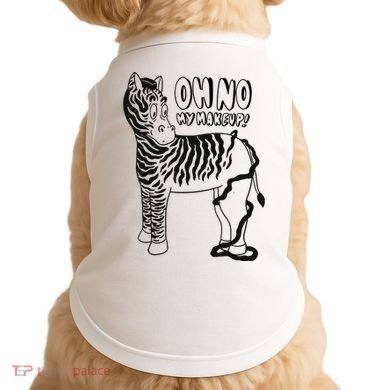 Oh No My Makeup Funny Zebra Doggie Tank