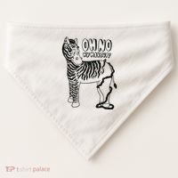 Oh No My Makeup Funny Zebra USA-Made Doggie Bandana thumb 0