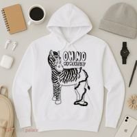 Oh No My Makeup Funny Zebra Hoodie thumb 3