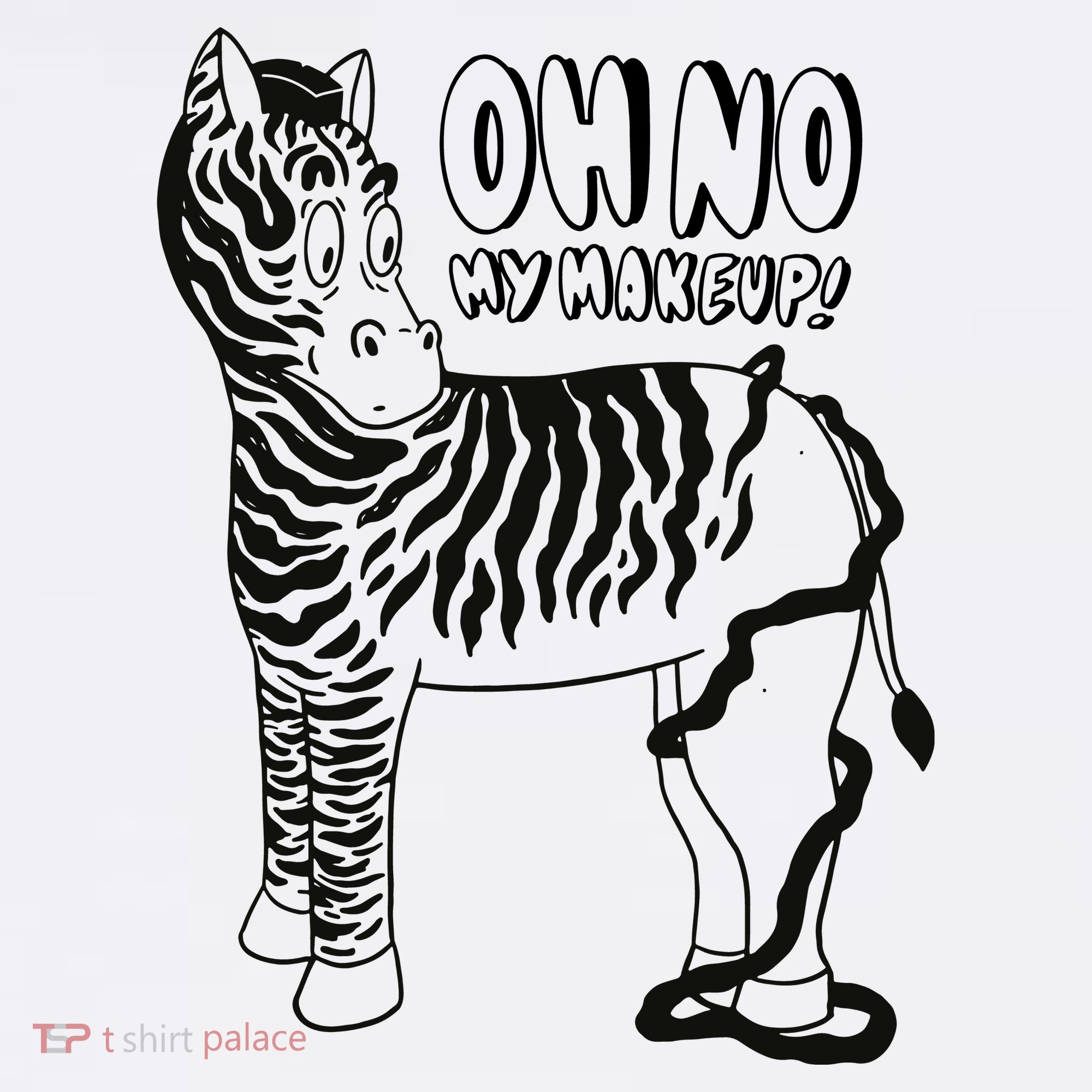 Oh No My Makeup Funny Zebra Hoodie