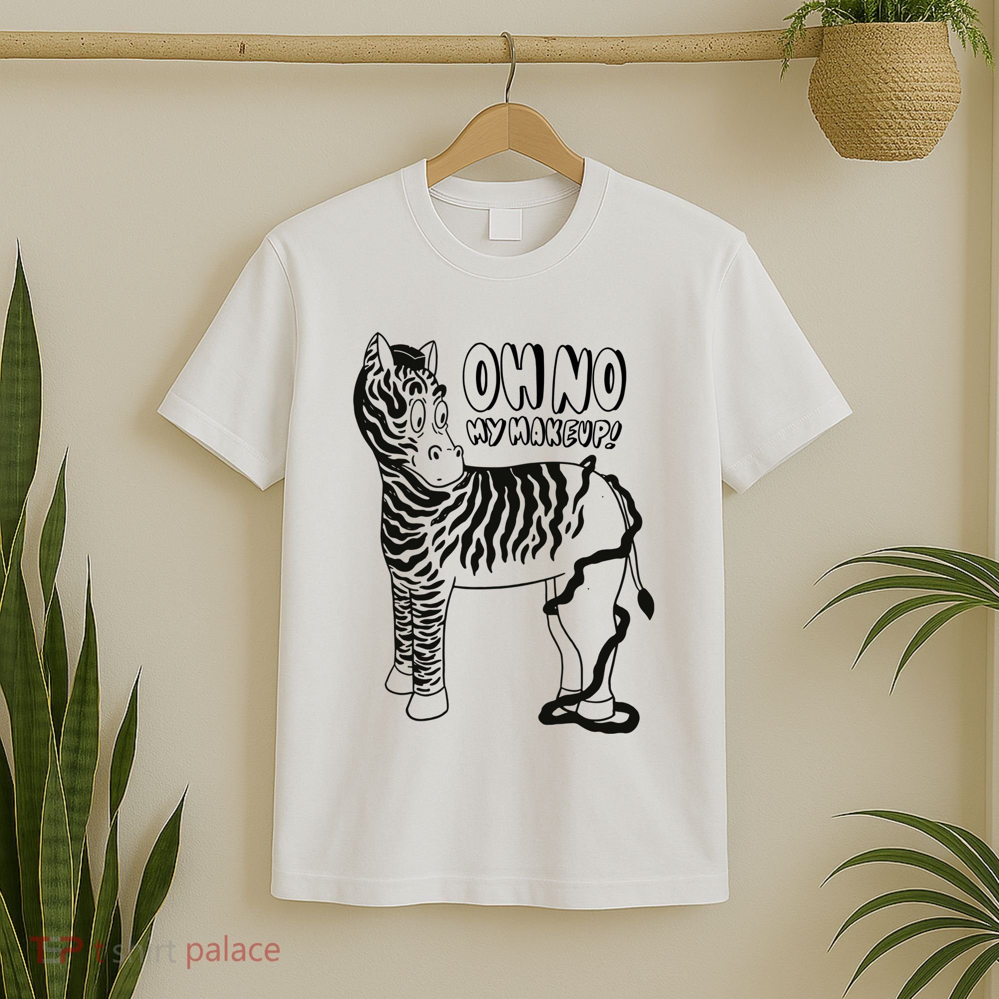 Oh No My Makeup Funny Zebra T-Shirt