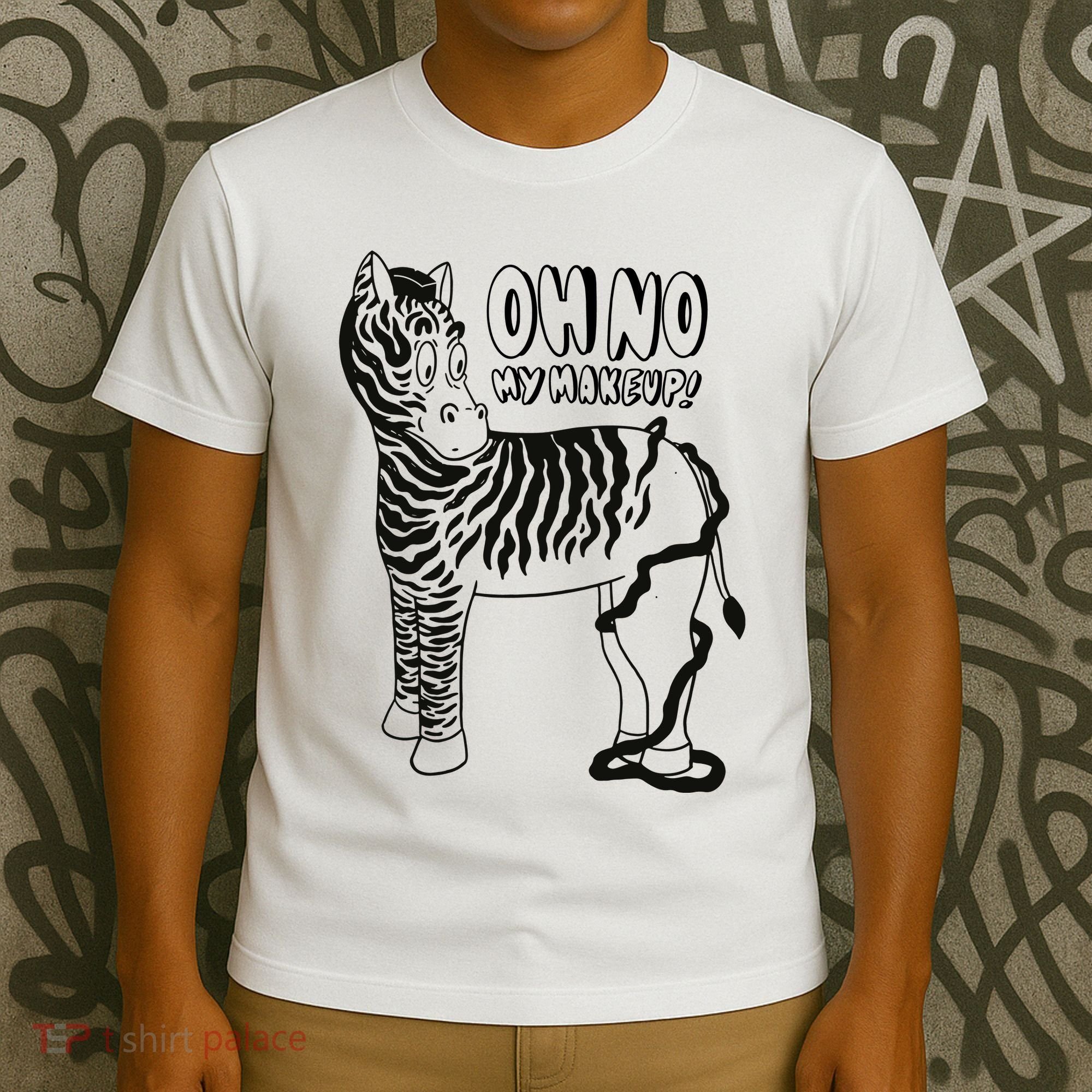 Oh No My Makeup Funny Zebra T-Shirt