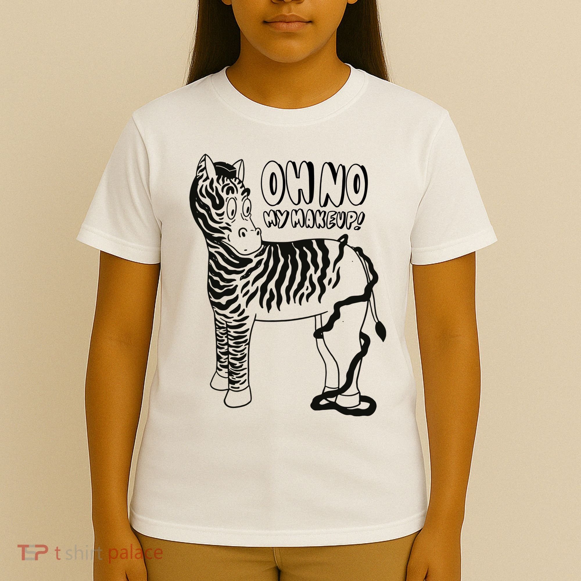 Oh No My Makeup Funny Zebra T-Shirt