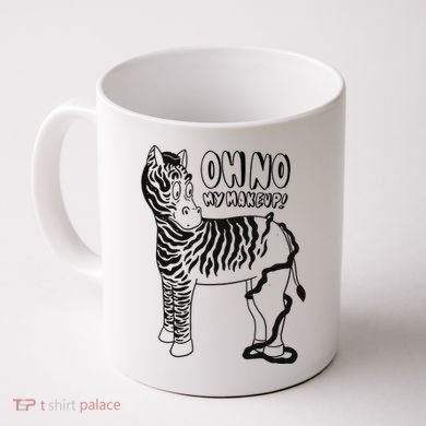 Oh No My Makeup Funny Zebra Coffee Mug