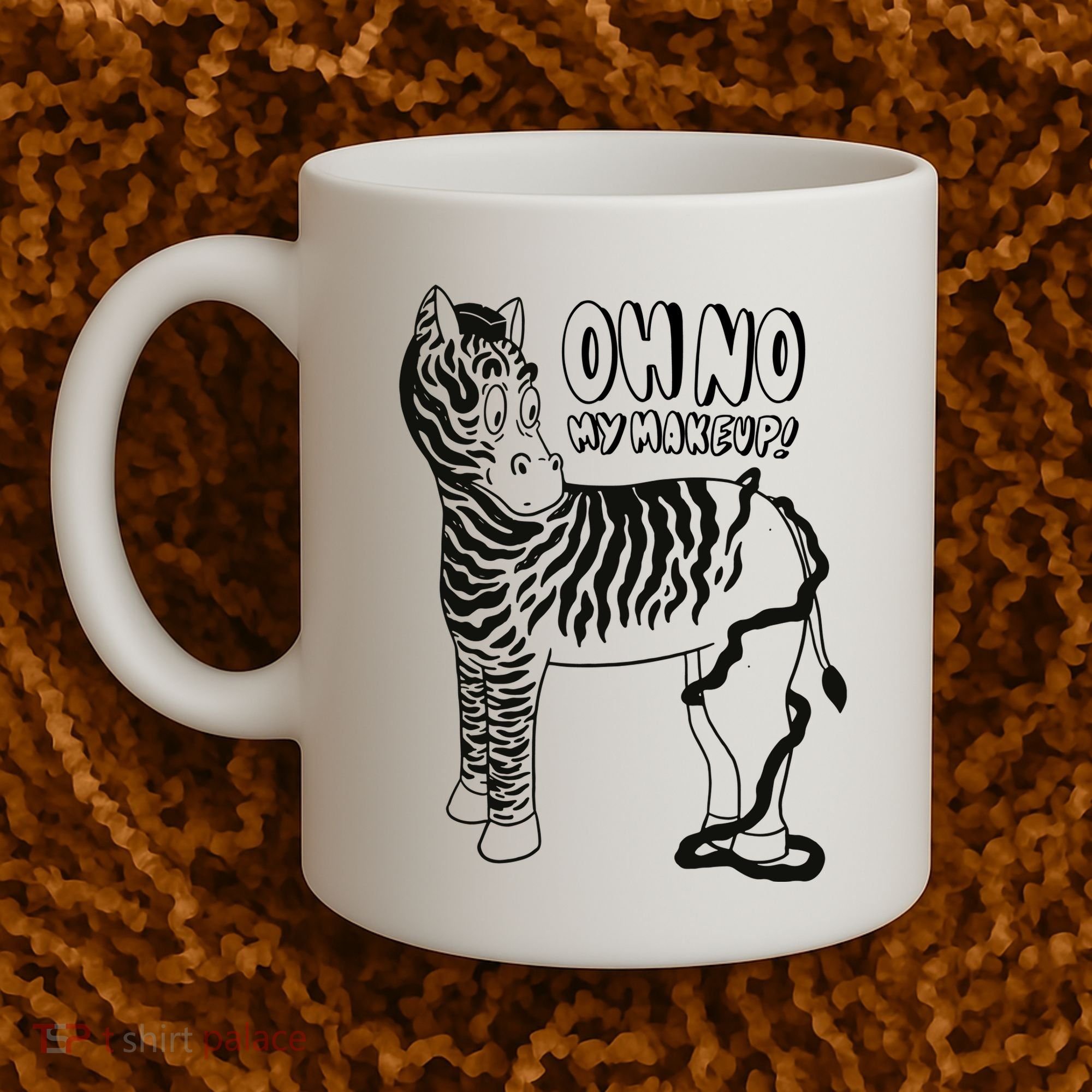 Oh No My Makeup Funny Zebra Coffee Mug