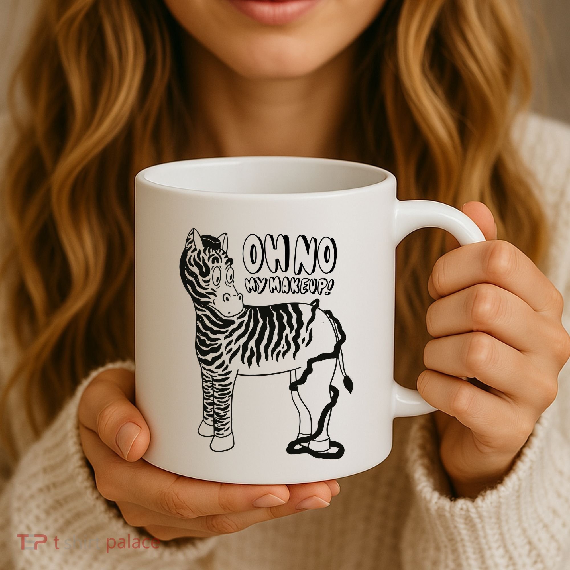 Oh No My Makeup Funny Zebra Coffee Mug