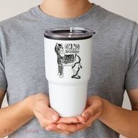 Oh No My Makeup Funny Zebra Tumbler thumb 2