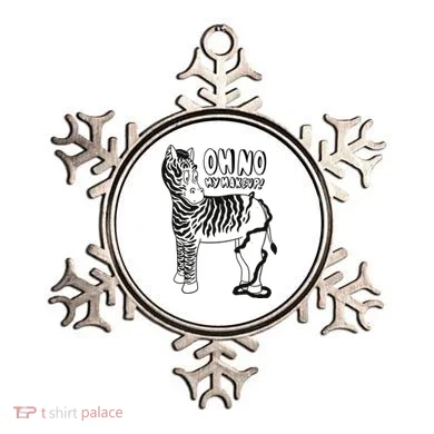 Oh No My Makeup Funny Zebra Ornament