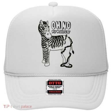 Oh No My Makeup Funny Zebra Hat
