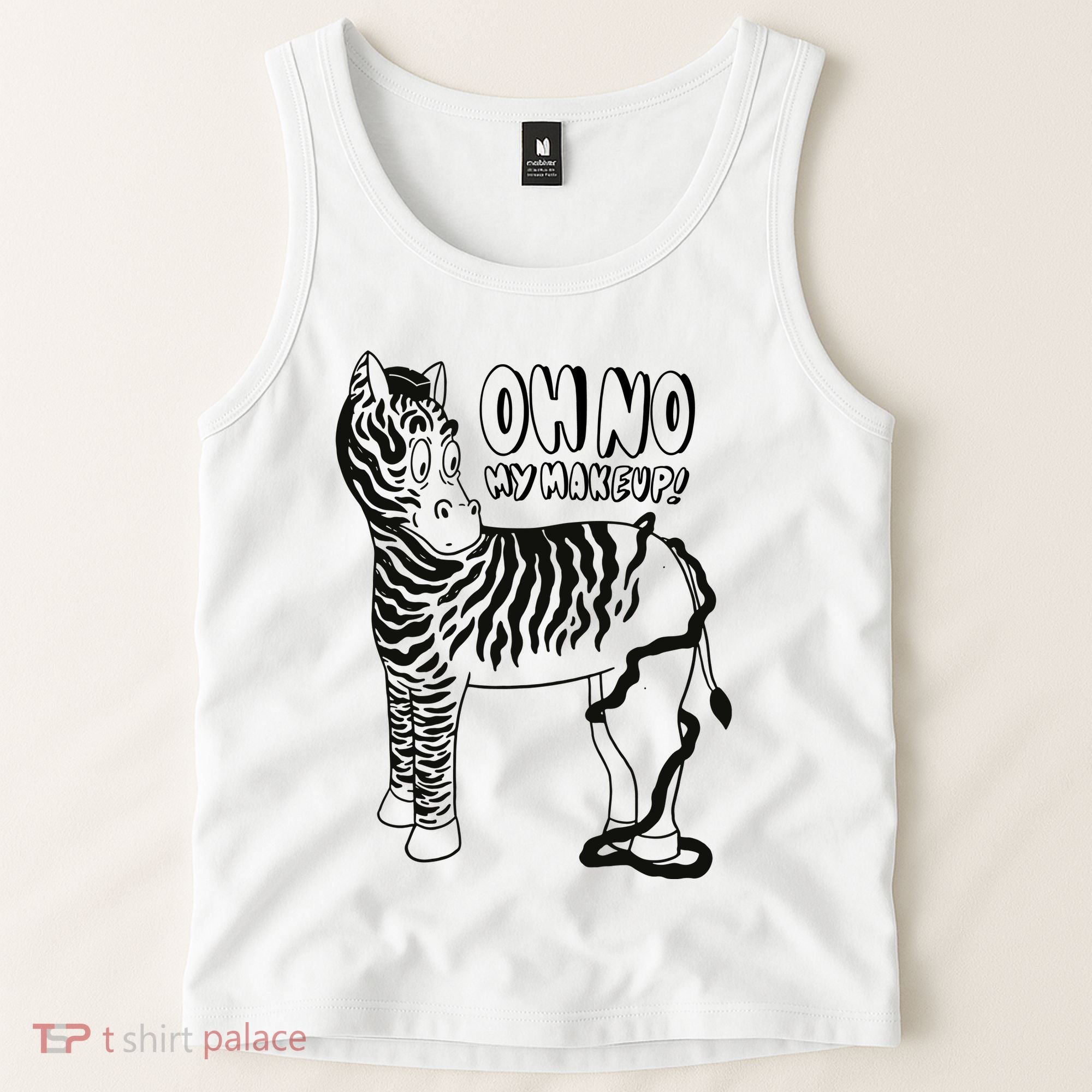 Oh No My Makeup Funny Zebra Tank Top