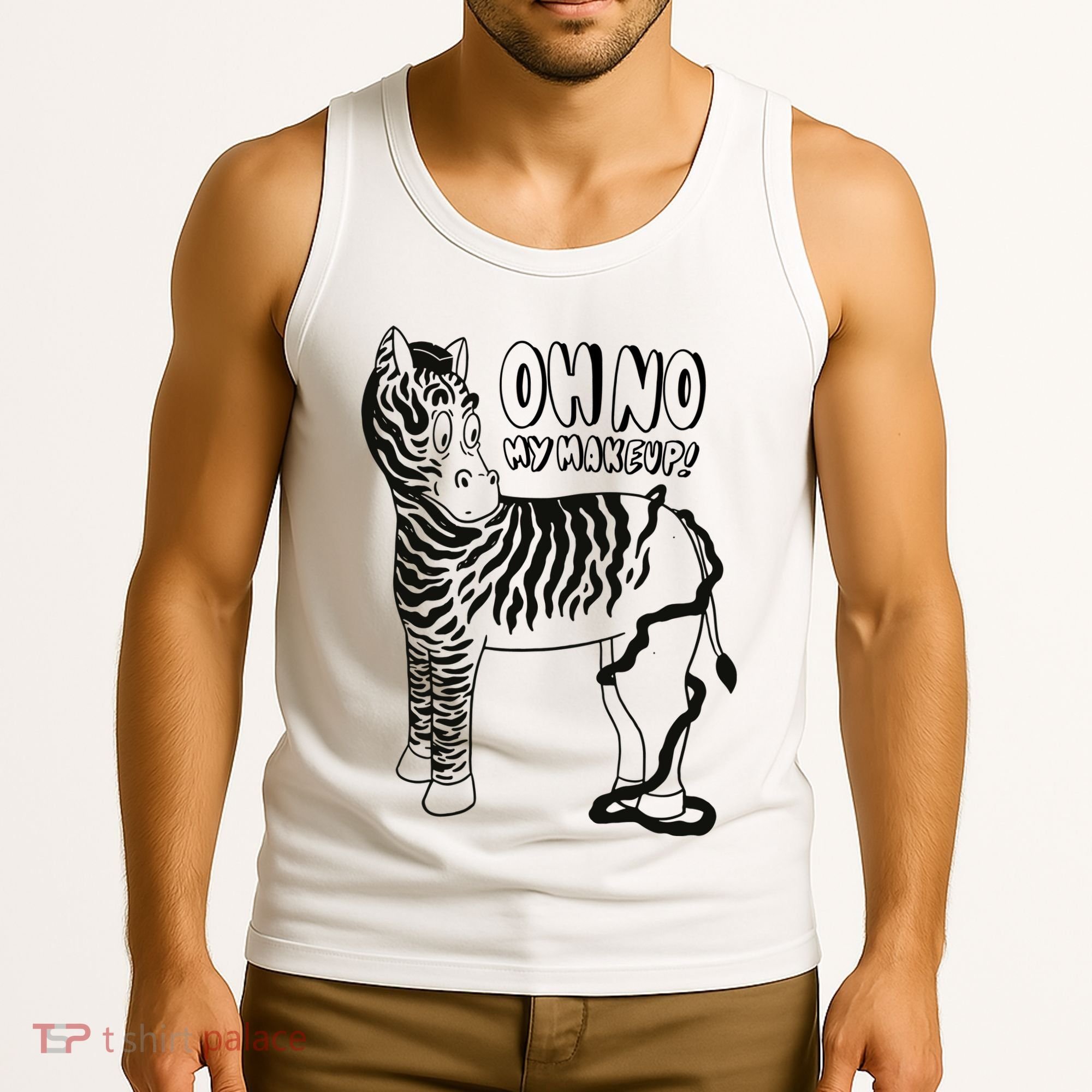 Oh No My Makeup Funny Zebra Tank Top