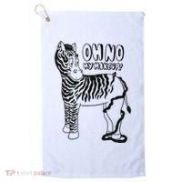 Oh No My Makeup Funny Zebra Golf Towel thumb 0
