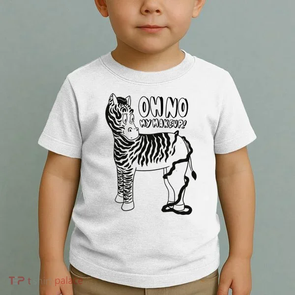 Oh No My Makeup Funny Zebra Toddler T-Shirt