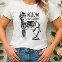 Oh No My Makeup Funny Zebra Women's T-Shirt thumb 2
