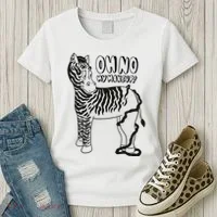 Oh No My Makeup Funny Zebra Women's T-Shirt thumb 3