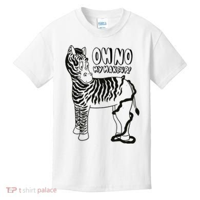 Oh No My Makeup Funny Zebra Kids T-Shirt