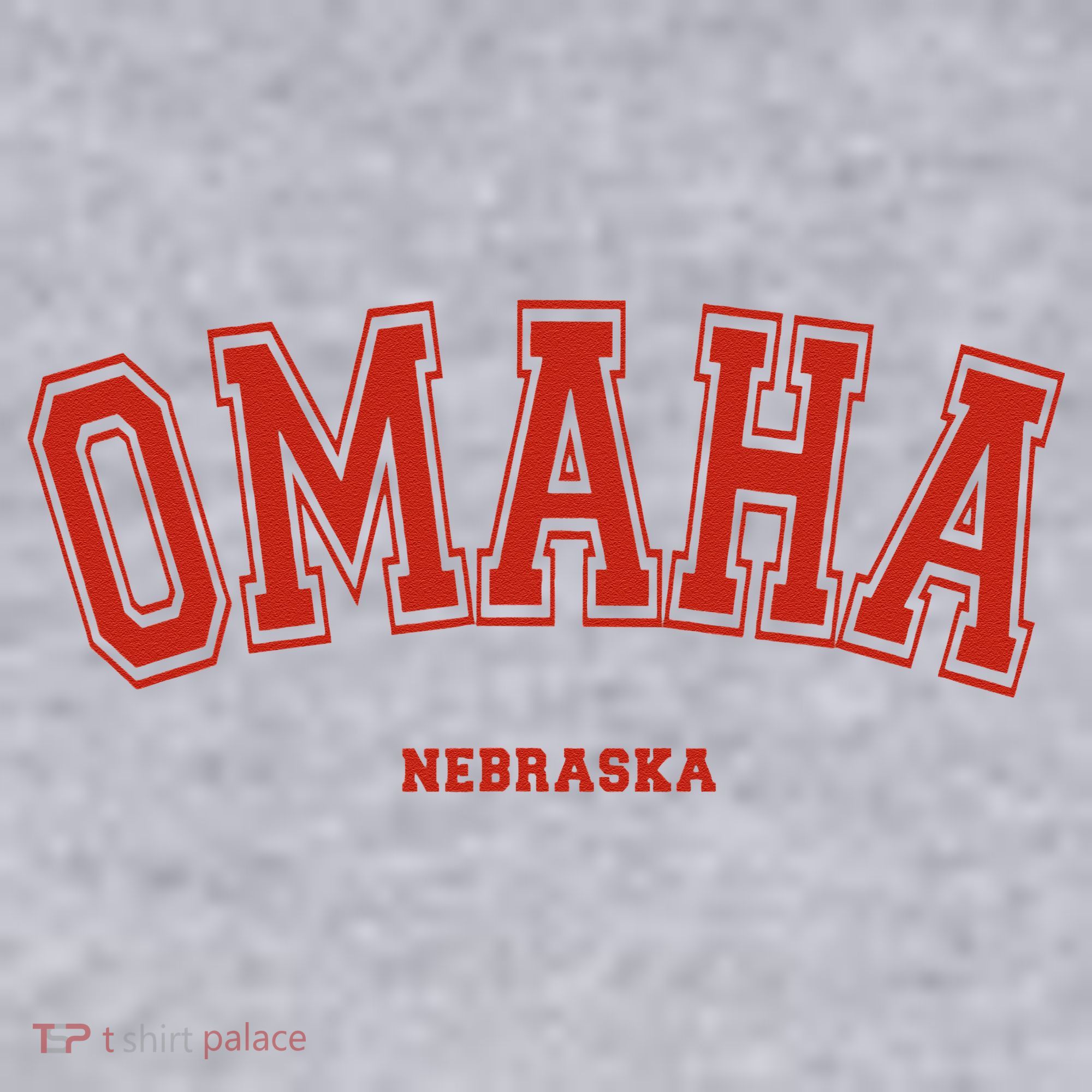 Omaha Nebraska NE Red Letter Graphic On Omaha Women's Sweatshirt