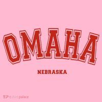 Omaha Nebraska NE Red Letter Graphic On Omaha Coaster thumb 2