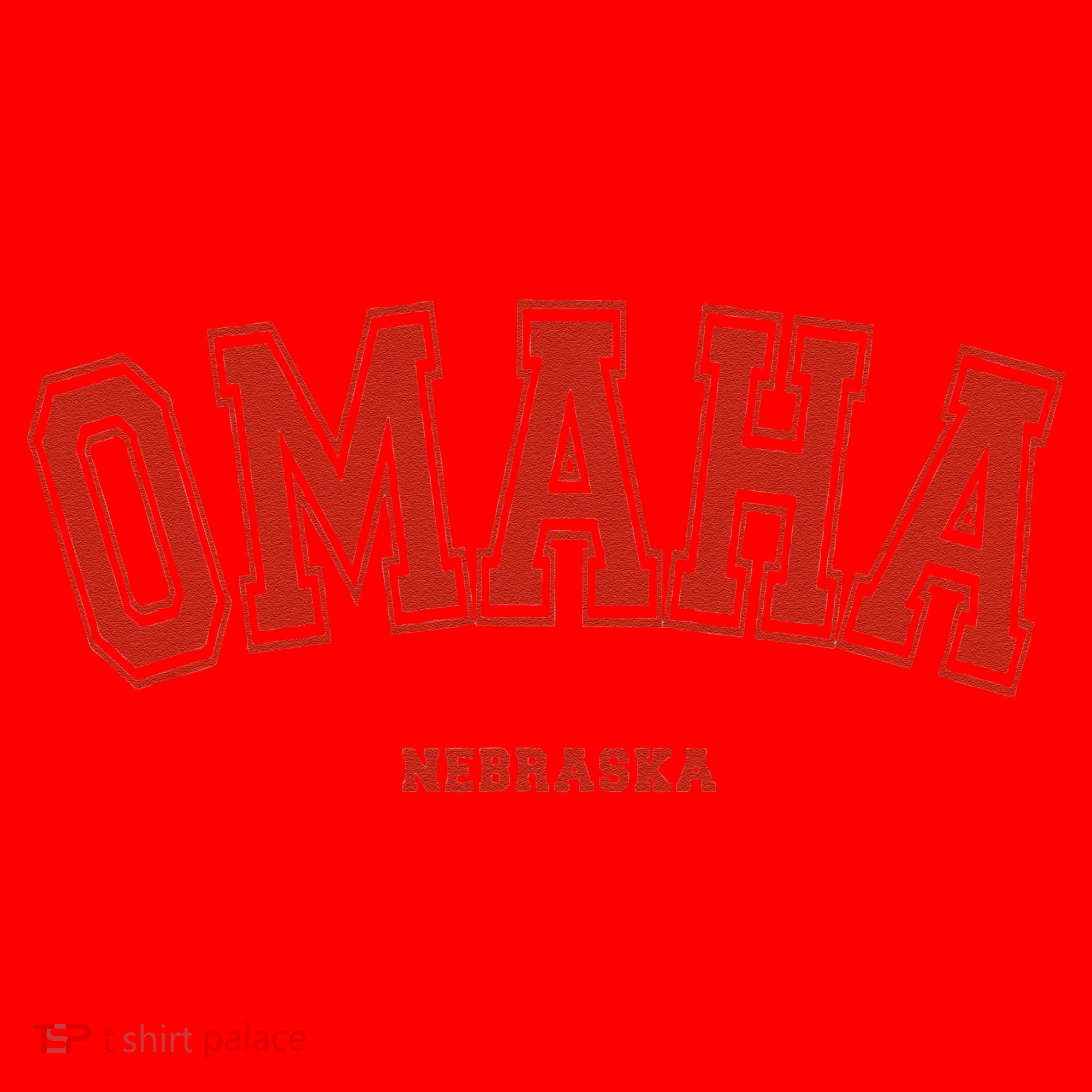 Omaha Nebraska NE Red Letter Graphic On Omaha Santa Hat