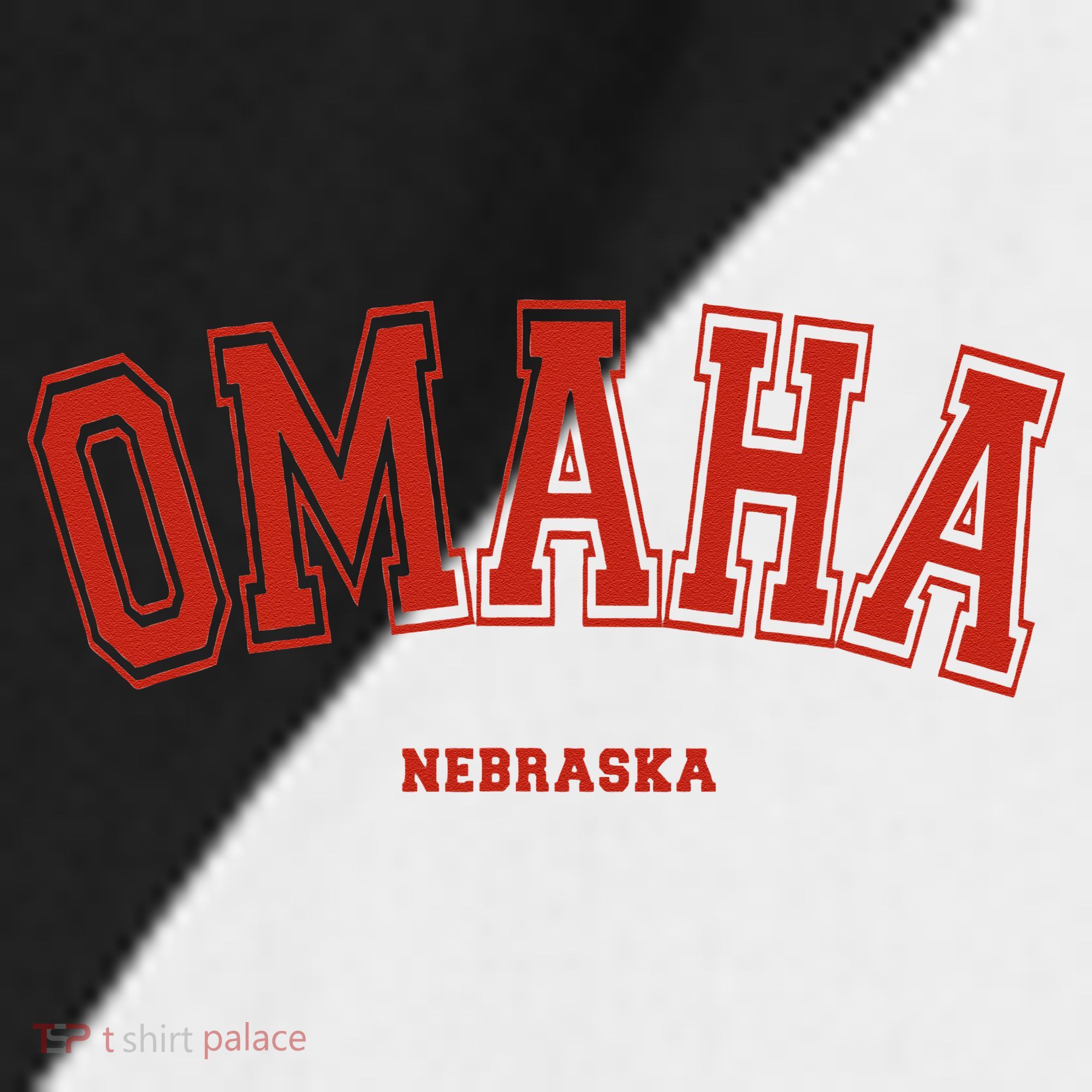 Omaha Nebraska NE Red Letter Graphic On Omaha Sport-Tek Competitor United Soccer Jersey