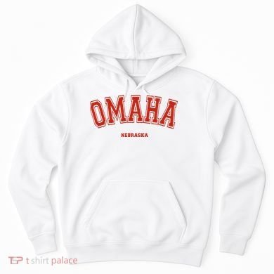 Omaha Nebraska NE Red Letter Graphic On Omaha Hoodie