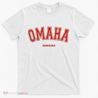 Omaha Nebraska NE Red Letter Graphic On Omaha T-Shirt