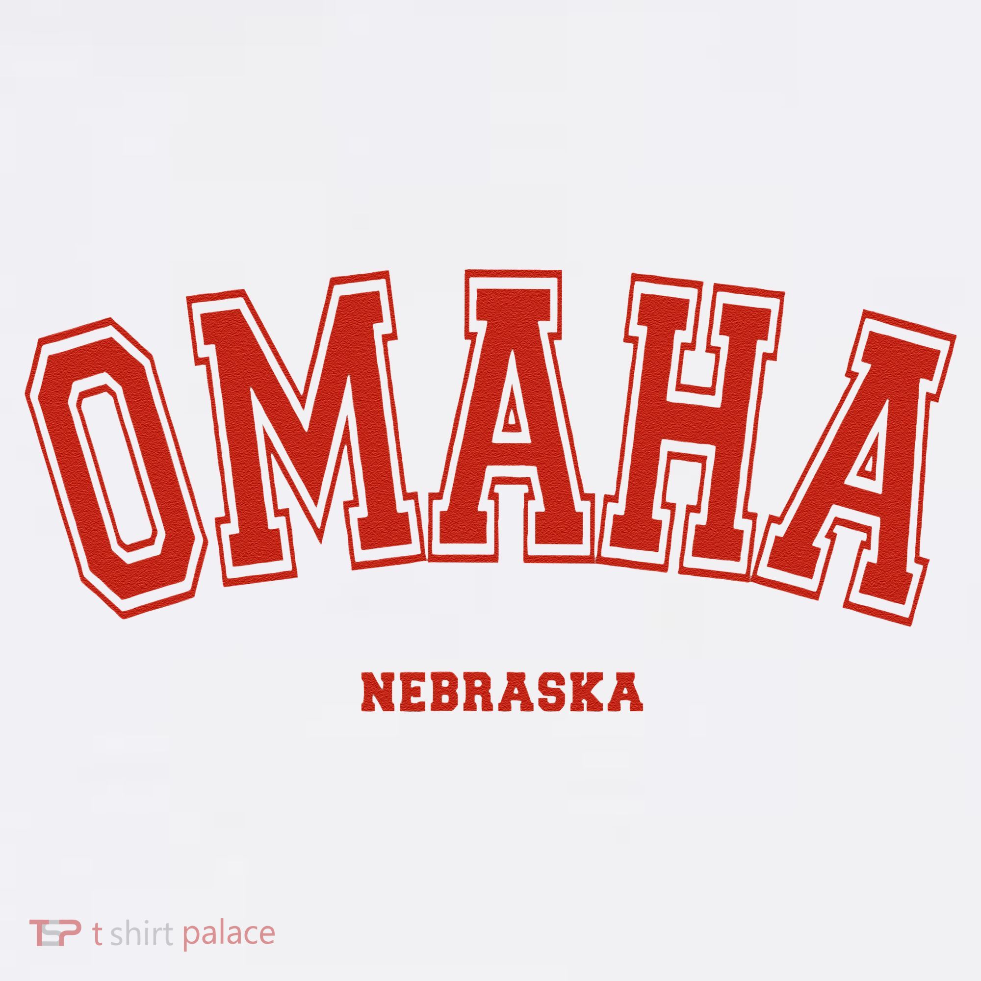 Omaha Nebraska NE Red Letter Graphic On Omaha T-Shirt