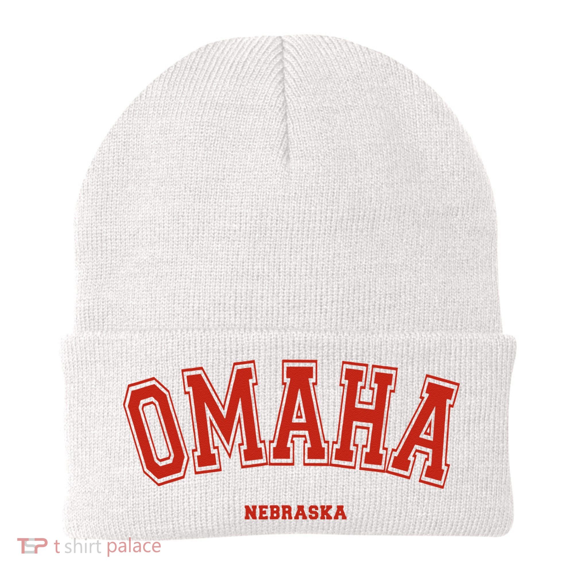 Omaha Nebraska NE Red Letter Graphic On Omaha Beanie