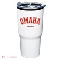 Omaha Nebraska NE Red Letter Graphic On Omaha Tumbler thumb 0