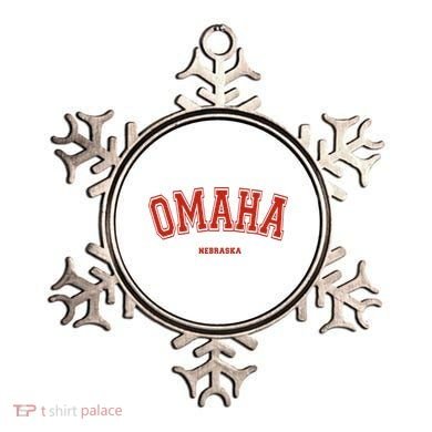 Omaha Nebraska NE Red Letter Graphic On Omaha Ornament