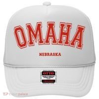Omaha Nebraska NE Red Letter Graphic On Omaha Hat thumb 0