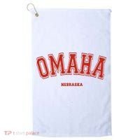 Omaha Nebraska NE Red Letter Graphic On Omaha Golf Towel thumb 0