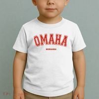 Omaha Nebraska NE Red Letter Graphic On Omaha Toddler T-Shirt thumb 2