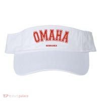 Omaha Nebraska NE Red Letter Graphic On Omaha Visor thumb 0