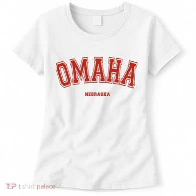 Omaha Nebraska NE Red Letter Graphic On Omaha Women's T-Shirt