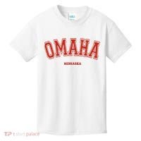 Omaha Nebraska NE Red Letter Graphic On Omaha Kids T-Shirt thumb 0