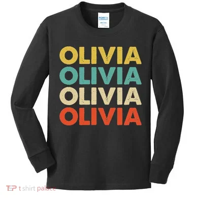 Olivia Name Kids Long Sleeve Shirt
