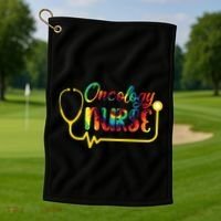 Oncology Nurse Oncologist Nurse Nursing School Gift Golf Towel thumb 1