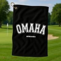 Omaha Nebraska Golf Towel thumb 1