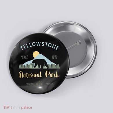 Outdoor National Park Yellowstone National Park Button