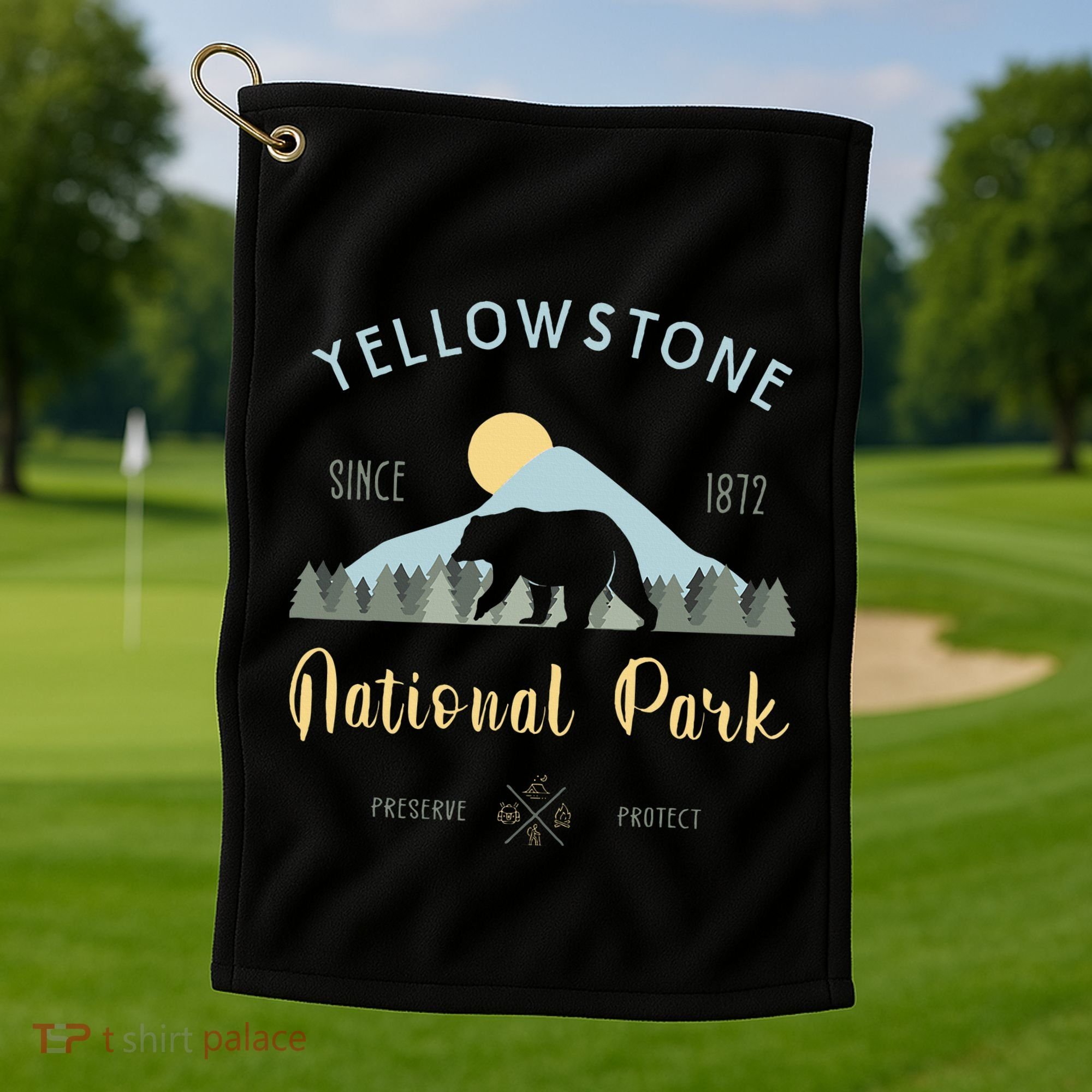 Outdoor National Park Yellowstone National Park Golf Towel