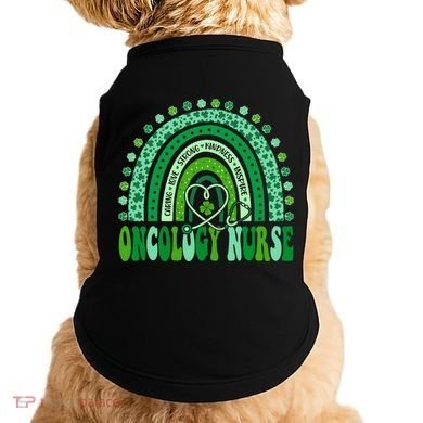 Oncology Nurse Rainbow Leopard St Patricks Day Nurse Great Gift Doggie Tank